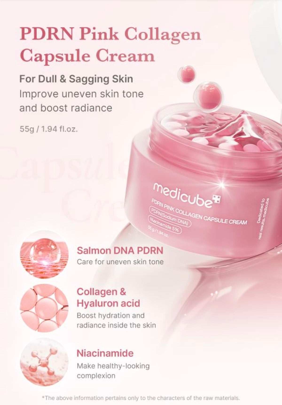 Medicube - pink pdrn collagen capsule cream